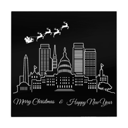 Merry Christmas Happy New Year Washington DC Mahjong Mats