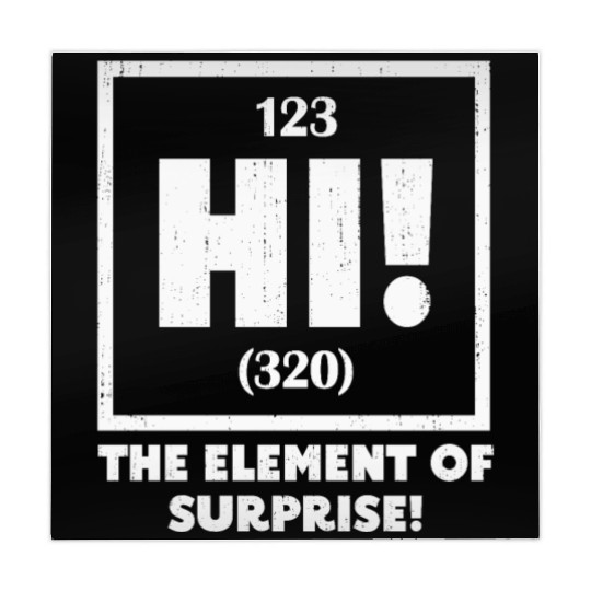 Ah The Element of Surprise Chemistry Science Humor Mahjong Mats
