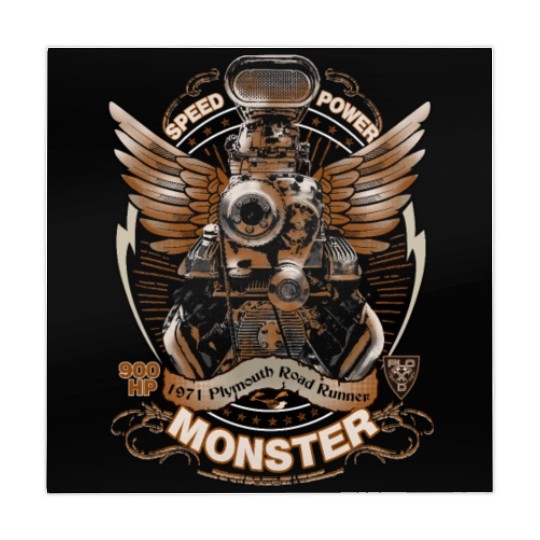 Muscle car - Powerful 900 hp engine Mahjong Mats