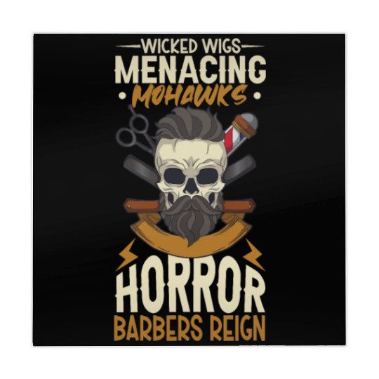 Horror Barber Spooky Hairdresser Hairstylist Hair Mahjong Mats