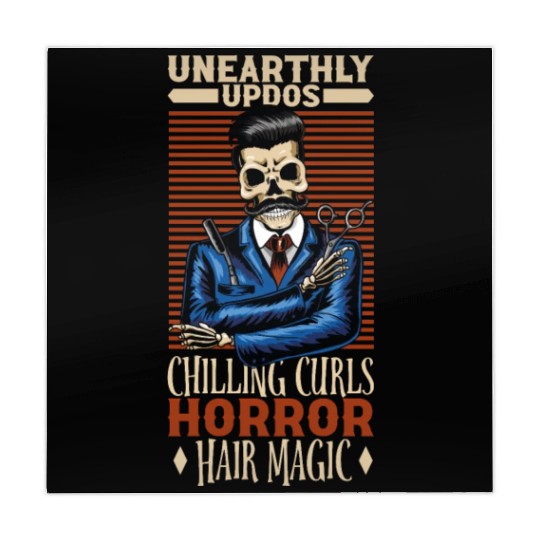 Horror Barber Spooky Hairdresser Hairstylist Hair Mahjong Mats