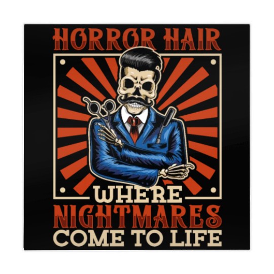 Horror Barber Spooky Hairdresser Hairstylist Hair Mahjong Mats