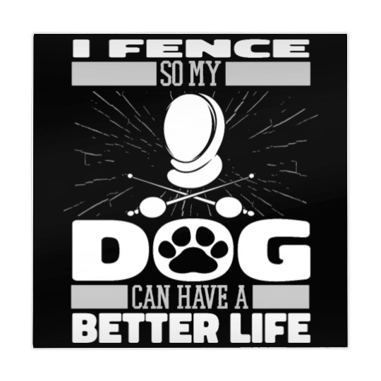 Fencing Fencer Dog Mahjong Mats