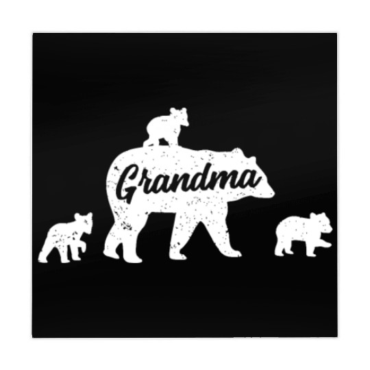 Vintage Grandma Bear 3 Cubs Mother's Day Mahjong Mats