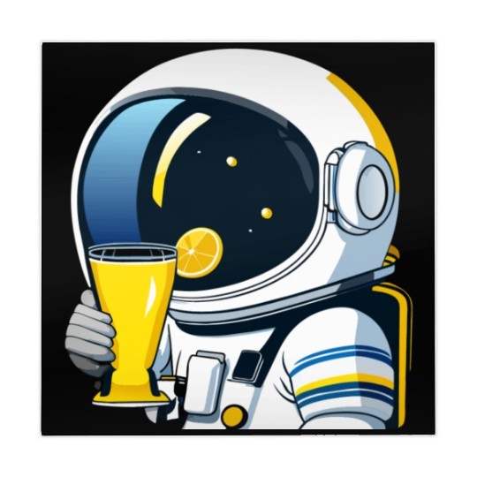 astronaut drinks lemon tea Mahjong Mats