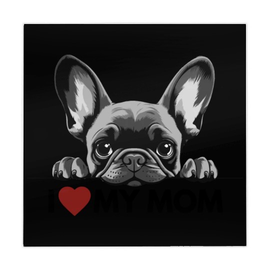 I Love My Mom - Gray French Bulldog Mahjong Mats