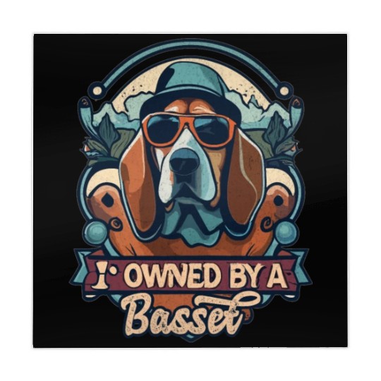 I Am Owned By A Basset Hound Funny Cool Dog Lover Mahjong Mats