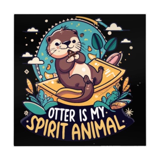 Otter Is My Spirit Animal Funny Graphic Otter Love Mahjong Mats