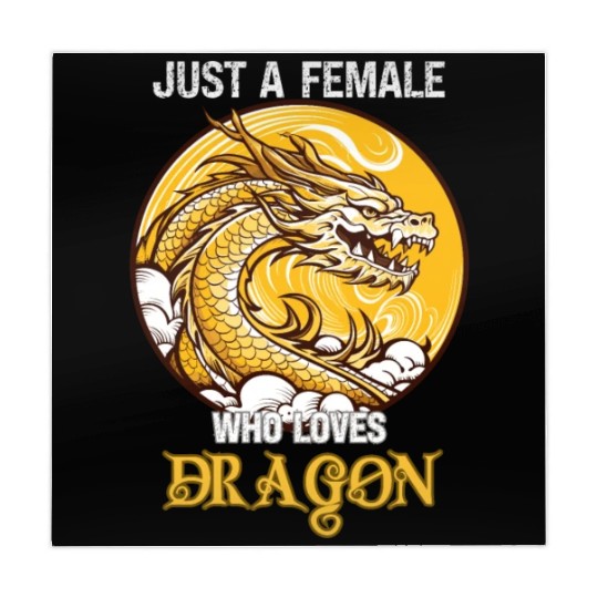Just A Female Who Loves Dragon Mahjong Mats