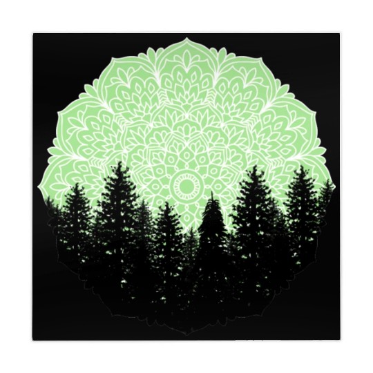 Green Forest Mandala Pacific Northwest Mahjong Mats