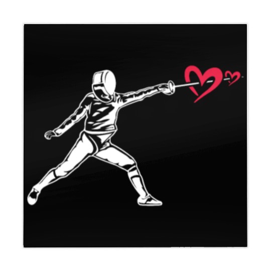 Fencing Fencer Heart Mahjong Mats