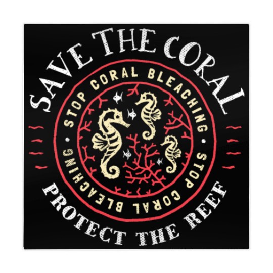 Protect the Coral Save the Reef Rustic Crest Mahjong Mats