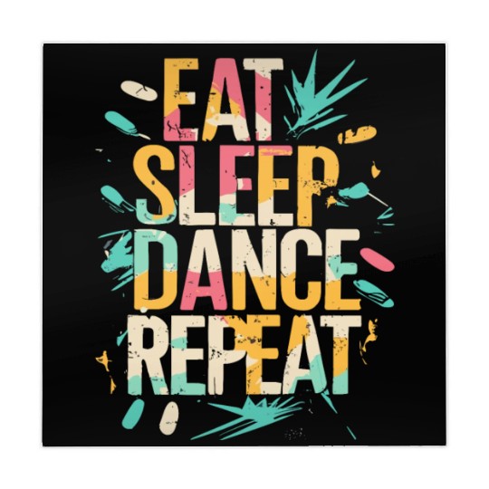 Eat Sleep Dance Repeat Typography Mahjong Mats