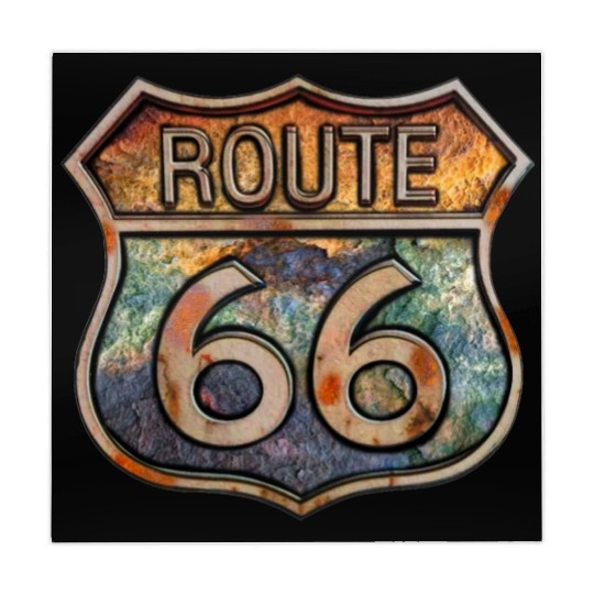 Route 66 vintage sign - Dingy metal sign 2 Mahjong Mats