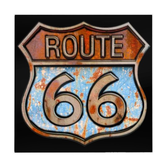 Route 66 vintage sign - Rusty metal sign 3 Mahjong Mats