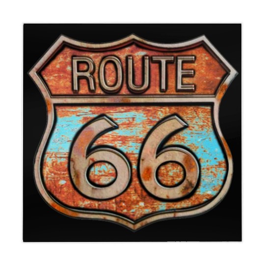 Route 66 vintage sign - Rusty metal sign Mahjong Mats