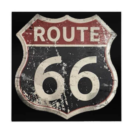 Route 66 vintage sign Mahjong Mats