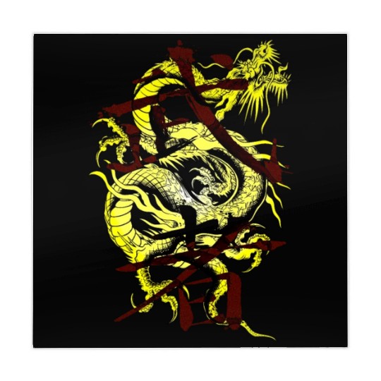 Yellow Dragon Warrior Mahjong Mats