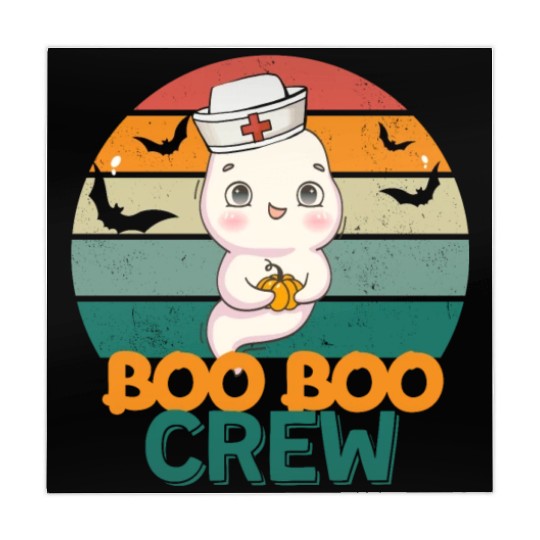 Boo Boo Crew Ghost Halloween Paramedic Nurse Ghost Mahjong Mats