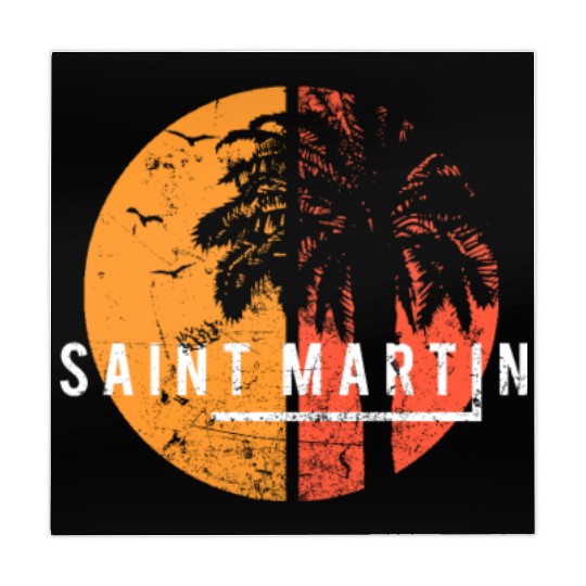 Artistic Saint Martin Cool Vacation Souvenir Palm Mahjong Mats