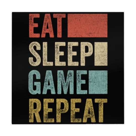 Vintage Retro Gamer Accessory Eat Sleep Game Mahjong Mats