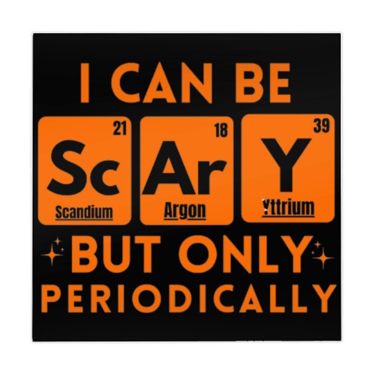 I Can Be Scary But Only Periodically Chemistry Mahjong Mats