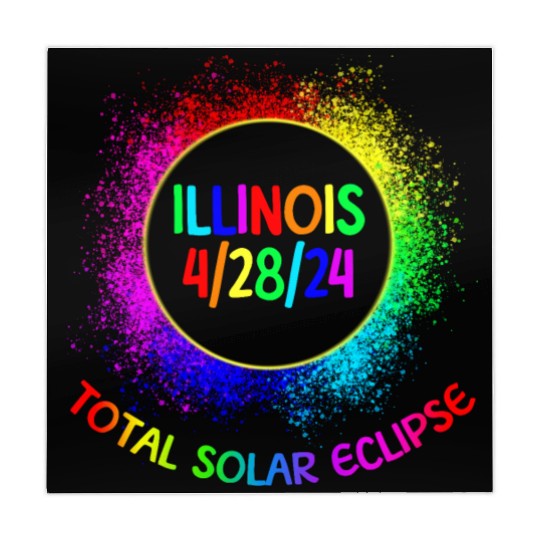 Total Solar Eclipse Illinois 4/28/24 Kids Eclipsef Mahjong Mats