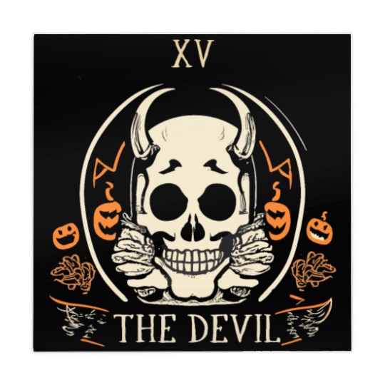 The Devil Tarot Skeleton Halloween Style Mahjong Mats