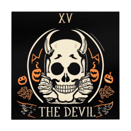 The Devil Tarot Skeleton Halloween Style Mahjong Mats