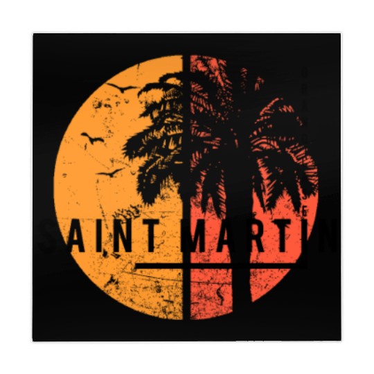 Artistic Grand Case Saint Martin Cool Palm Tree Mahjong Mats