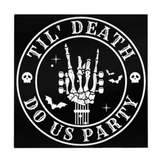 Till Death Do Us Party Skeleton Hand Rock Mahjong Mats