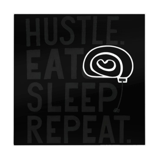 Hustle. Eat. Sleep. Repeat. Typography Mahjong Mats