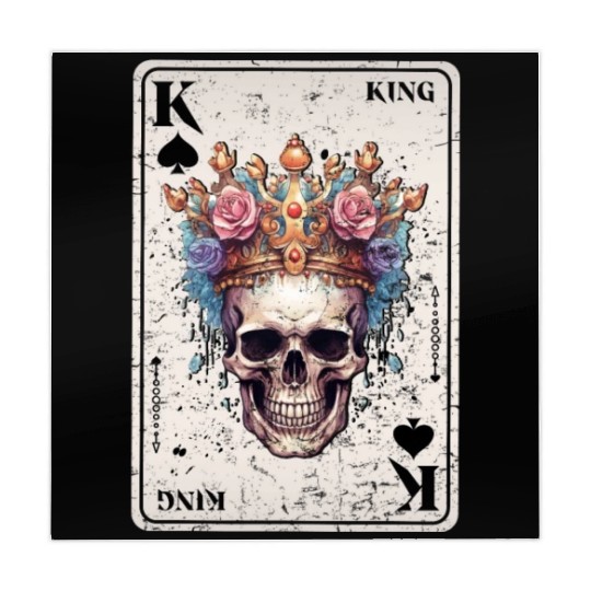King on Spades Horror Halloween Card Game Creepy Mahjong Mats