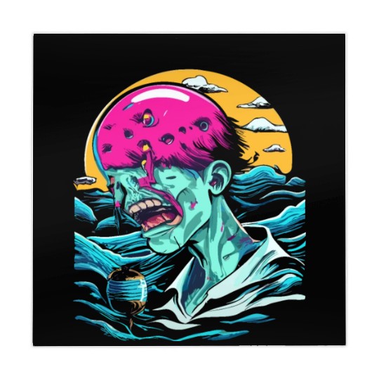 Sad Zombie In The Ocean Mahjong Mats