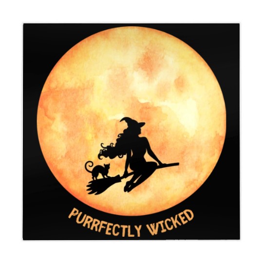 Wicked Cat Witch Funny Halloween Witch Mahjong Mats