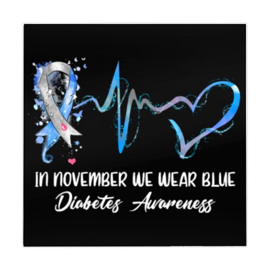 in november we wear blue diabetes awareness gifts Mahjong Mats