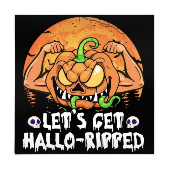 Lets Get Hallo Ripped Mahjong Mats Funny Halloween