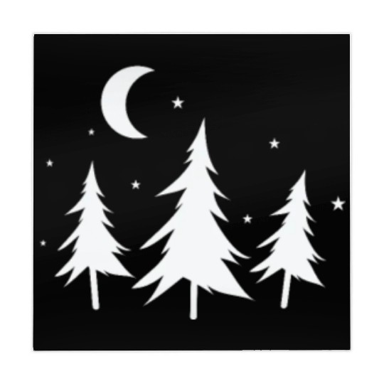 Forest at Night Nature Forest Environment Mahjong Mats