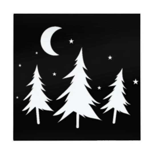 Forest at Night Nature Forest Environment Mahjong Mats