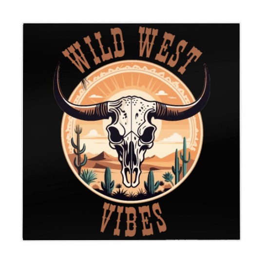Vintage Cow Skull Wild West Vibes Mahjong Mats