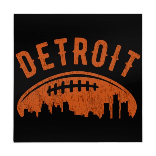 Vintage Detroit Michigan Mahjong Mats Cityscape Retro