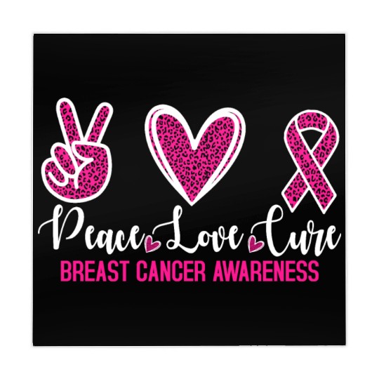 Peace Love Cure Breast Cancer Awareness Mahjong Mats