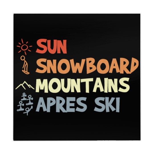 Vintage Snowboarding Mahjong Mats