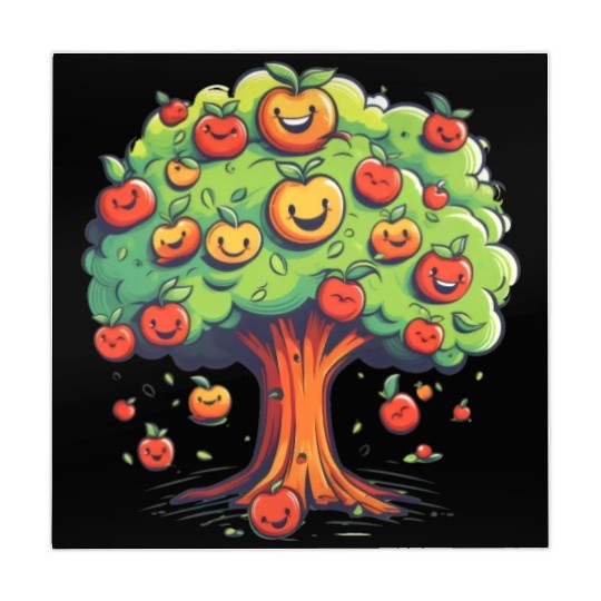Apples Tree Fruit Orchard Apple Picking Cute Mahjong Mats