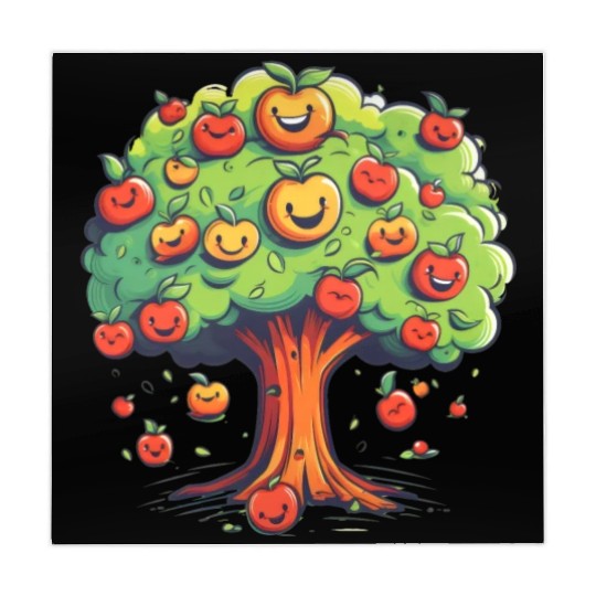 Apples Tree Fruit Orchard Apple Picking Cute Mahjong Mats