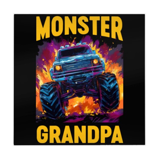 Monster Truck Grandpa Monster Grandad Retro Mahjong Mats