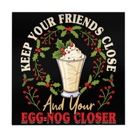 Keep Your Friends Close Eggnog Closer Ice Cream Mahjong Mats