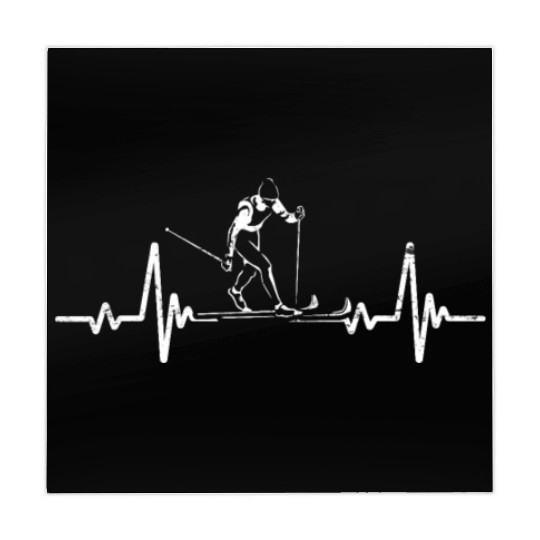 Heart Beat Skiing Winter Sports Ski Lover Mahjong Mats