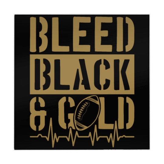 Bleed Black and Gold Group School Football Sports Mahjong Mats