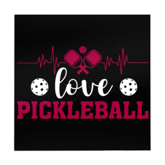 I Love Pickleball Funny Pickle Ball Mahjong Mats for Player